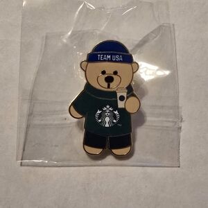 Limited Edition 2026 Starbucks Bearista Team USA Pin